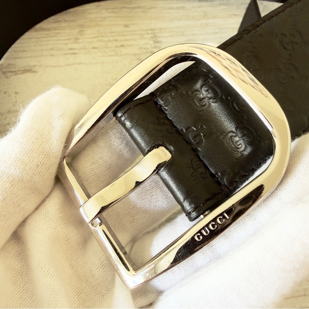 New Gucci Microguccisima mens leather belt size 75cm US 26